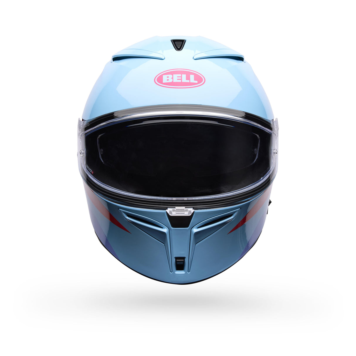 Casco Moto Calle Lithium Passion Azul Claro Certificado QR Bell
