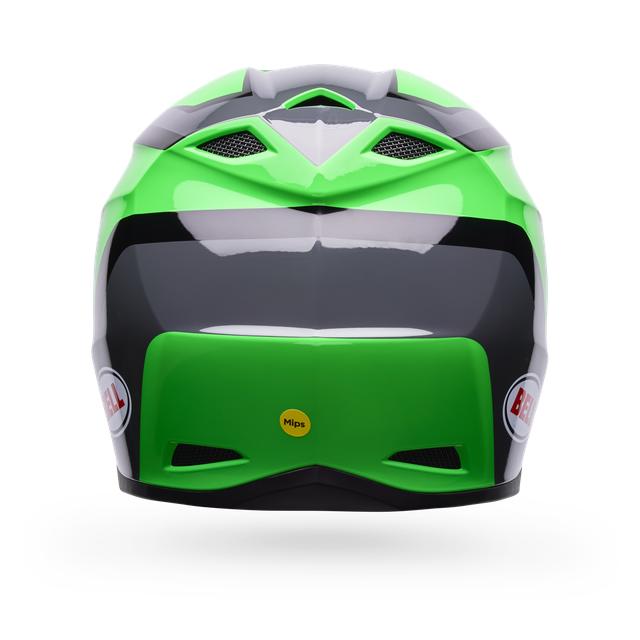Casco Moto MX-10 Verde Certificado QR Bell