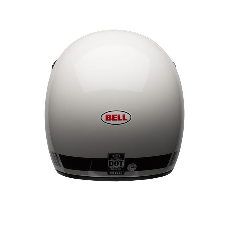 Casco Moto Calle Moto-3 Classic Blanco Certificado QR Bell