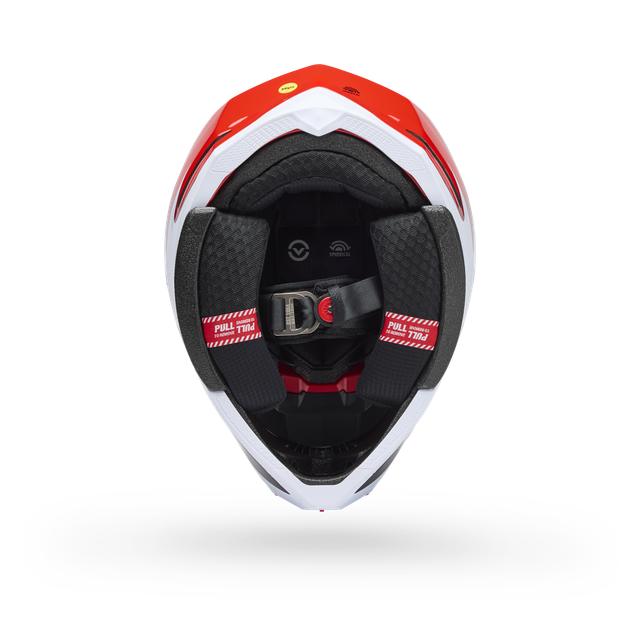 Casco Moto Spherical Moto-10 Rojo/Negro Certificado QR Bell