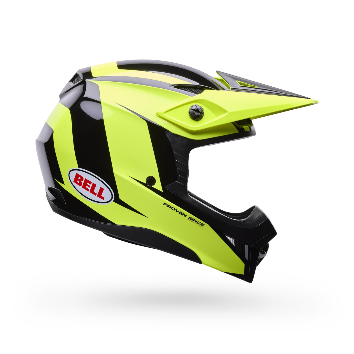 Casco Moto MX-10 Amarillo/Negro Certificado QR Bell