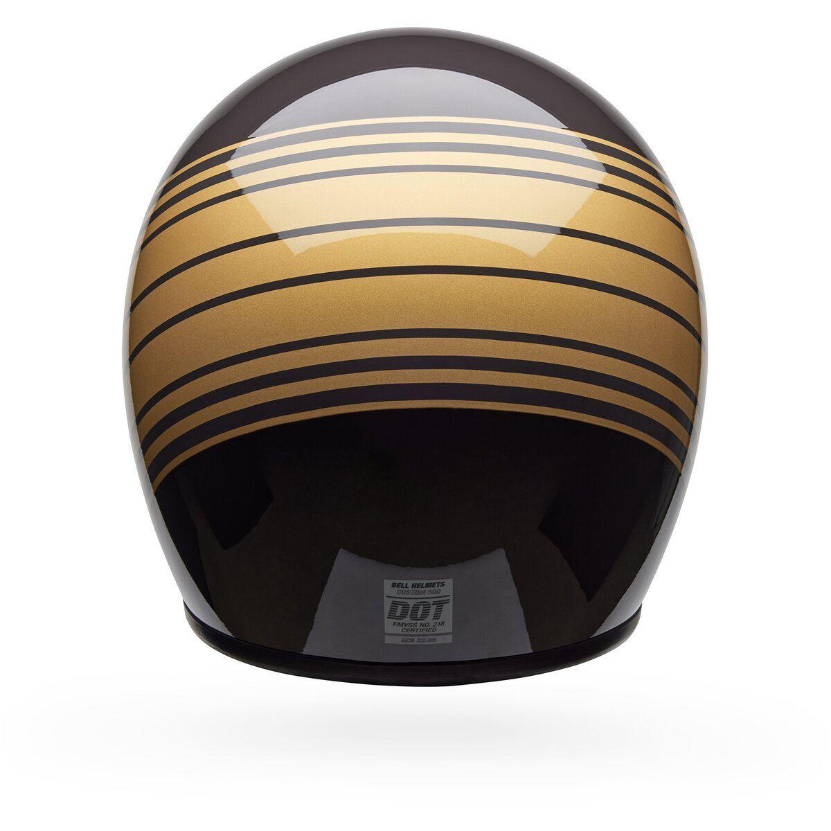 Casco Moto Calle Custom 500 EDGE BN/GD Certificado QR Bell