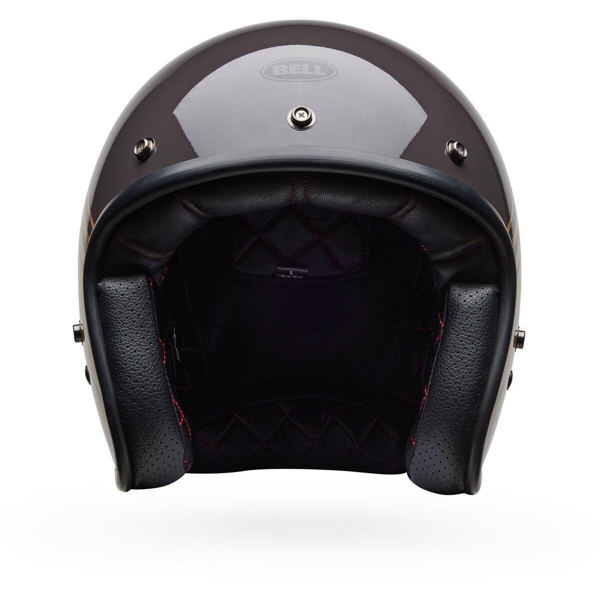 Casco Moto Calle Custom 500 EDGE BN/GD Certificado QR Bell