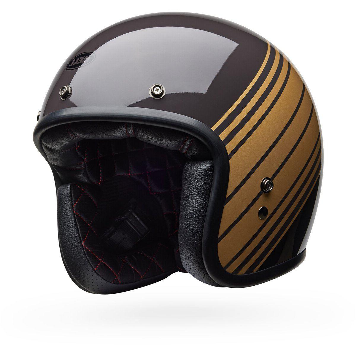 Casco Moto Calle Custom 500 EDGE BN/GD Certificado QR Bell