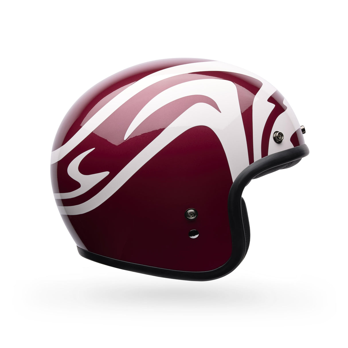 Casco Moto Calle Custom 500 Slap Rojo/Blanco Certificado QR Bell