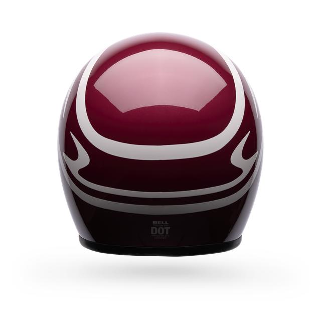 Casco Moto Calle Custom 500 Slap Rojo/Blanco Certificado QR Bell