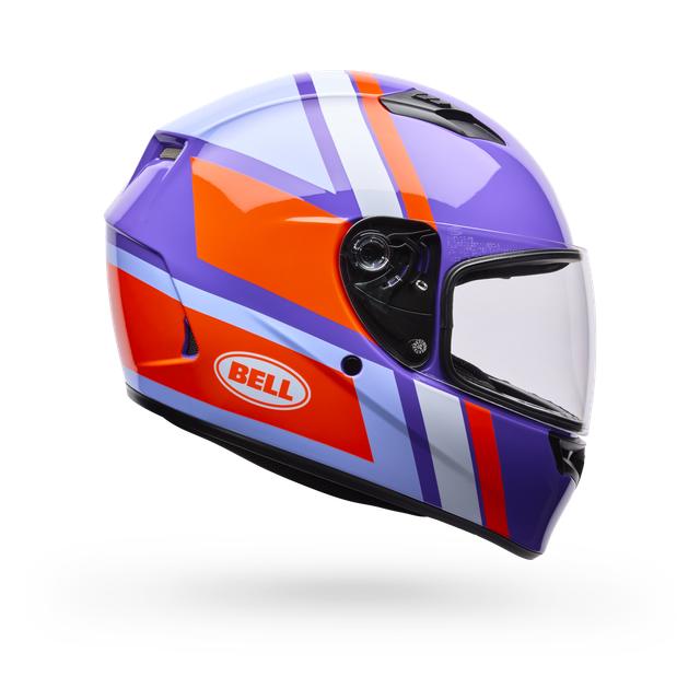 Casco Moto Calle Qualifier Chasm Morado Certificado QR Bell