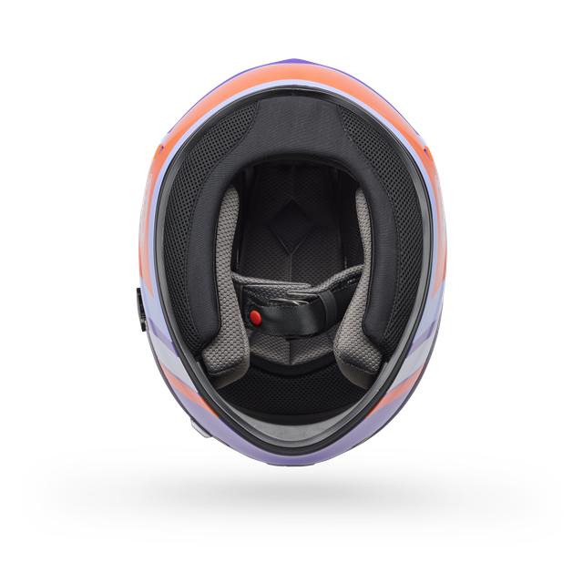 Casco Moto Calle Qualifier Chasm Morado Certificado QR Bell