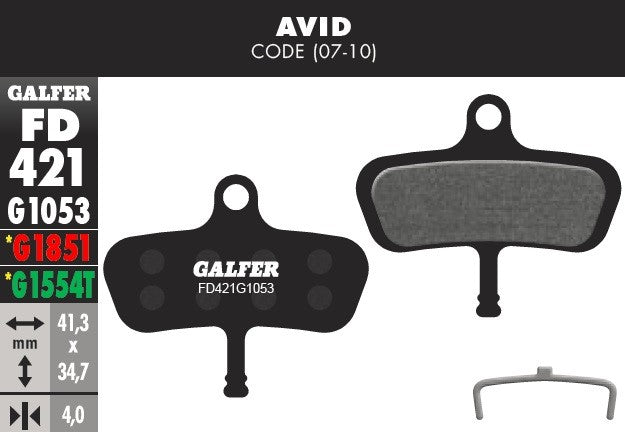 Pastillas Galfer Avid Code 2007 (Standard)