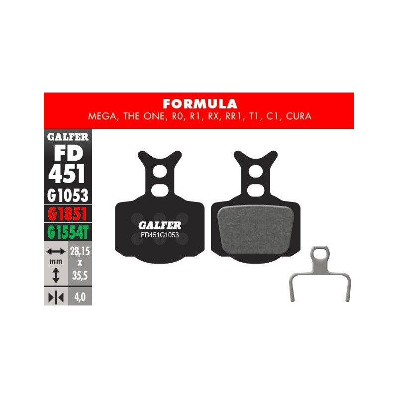 Pastillas Galfer Formula Mega, The One, R0, R1, RX, RR1, T1, C1, Cura