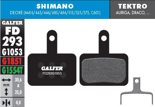 Pastillas Galfer Shimano Deore, M395/445