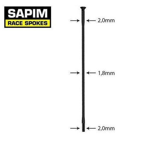Rayo Sapim Race Negro Straight-Pull 302Mm