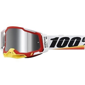 Antiparra 100% Racecraft 2 Goggle Arsham Red - Mirror Silver Flash Lens