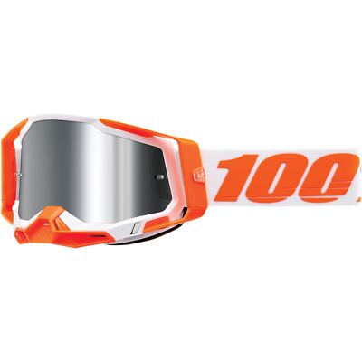 Antiparra 100% Racecraft 2 Orange - Mirror Silver Flash Lens