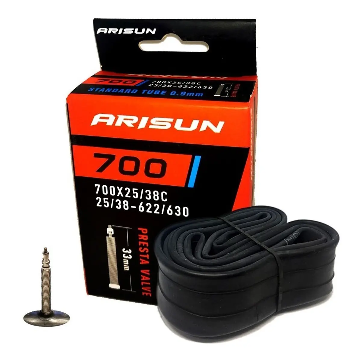 Cámara de bicicleta Arisun 700 X 25-38C VF