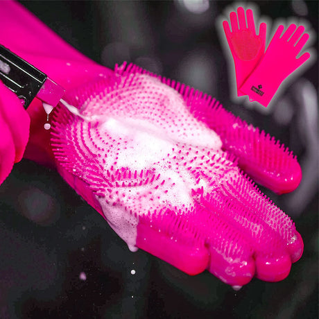 Guante De Limpieza Para Bicicleta Muc-Off Deep Scrubber Pink