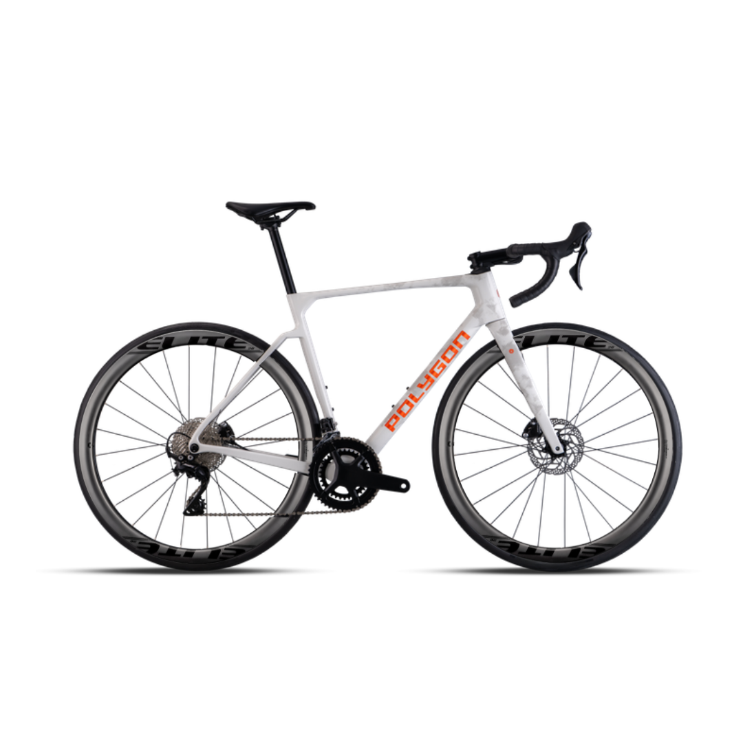 Bicicleta Polygon Strattos 6 White - Tiagra 11v + Carbon Wheels