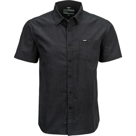 FLY BUTTON UP SHIRT BLACK