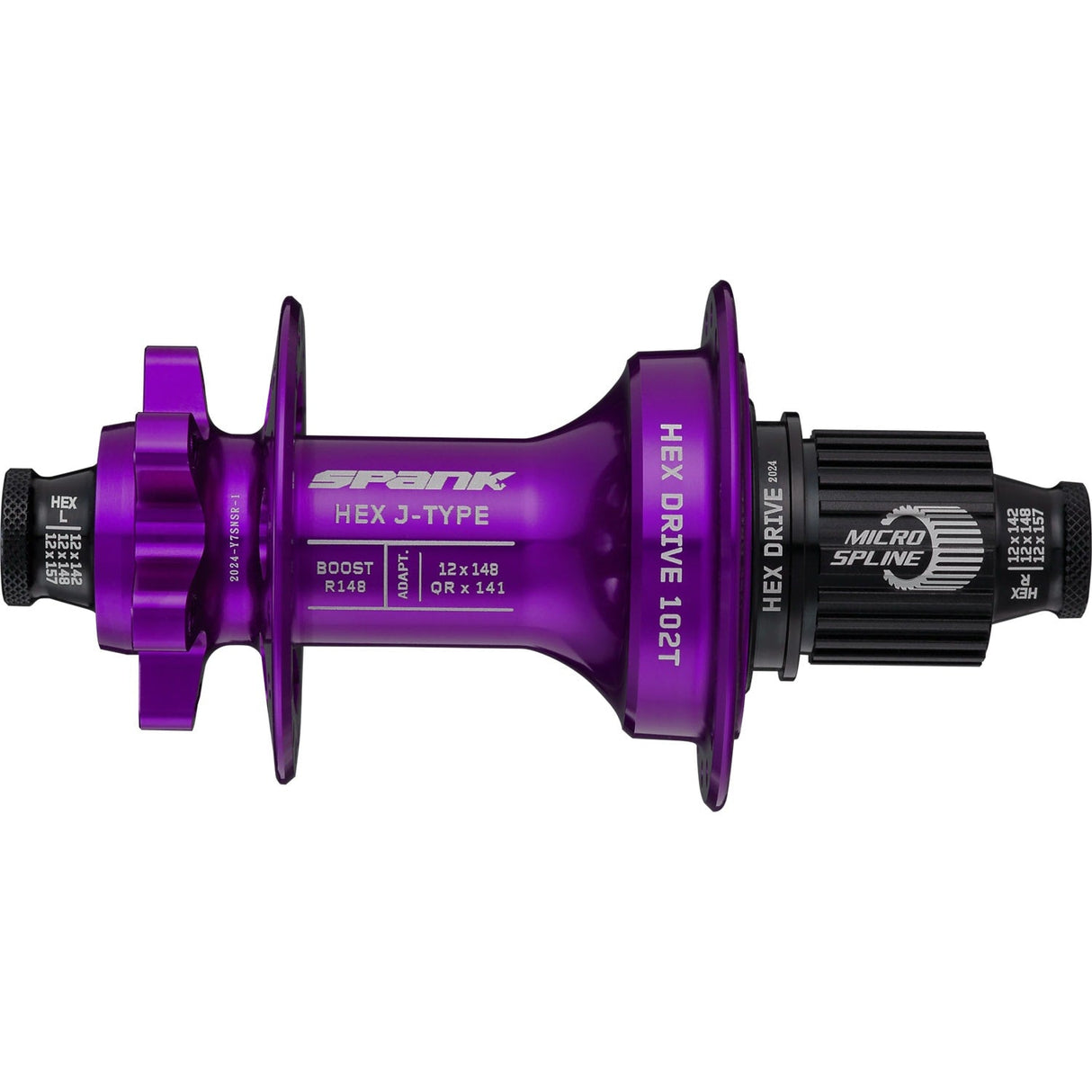 Maza Trasera Spank Hex J-Type Boost R148 Microspline Morado
