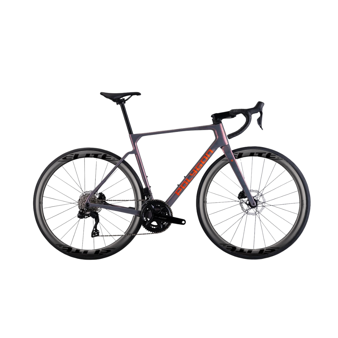Bicicleta Polygon Strattos 7 Di2 Smoke Brown Gloss - 105 Di2 12V + Carbon Wheels