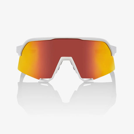 Lentes Ciclismo 100% S3 Soft Tact White - Hiper Red Multilayer Mirror Lens