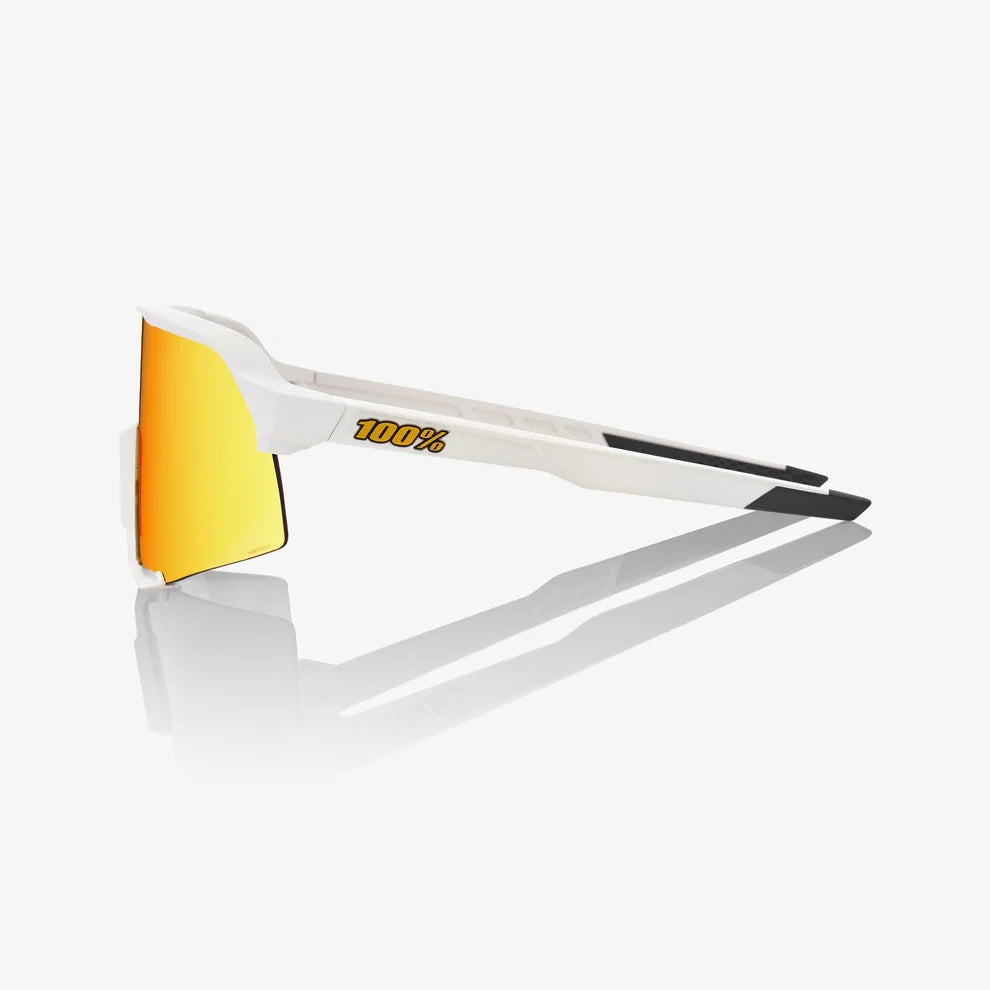 Lentes Ciclismo 100% S3 Soft Tact White - Hiper Red Multilayer Mirror Lens