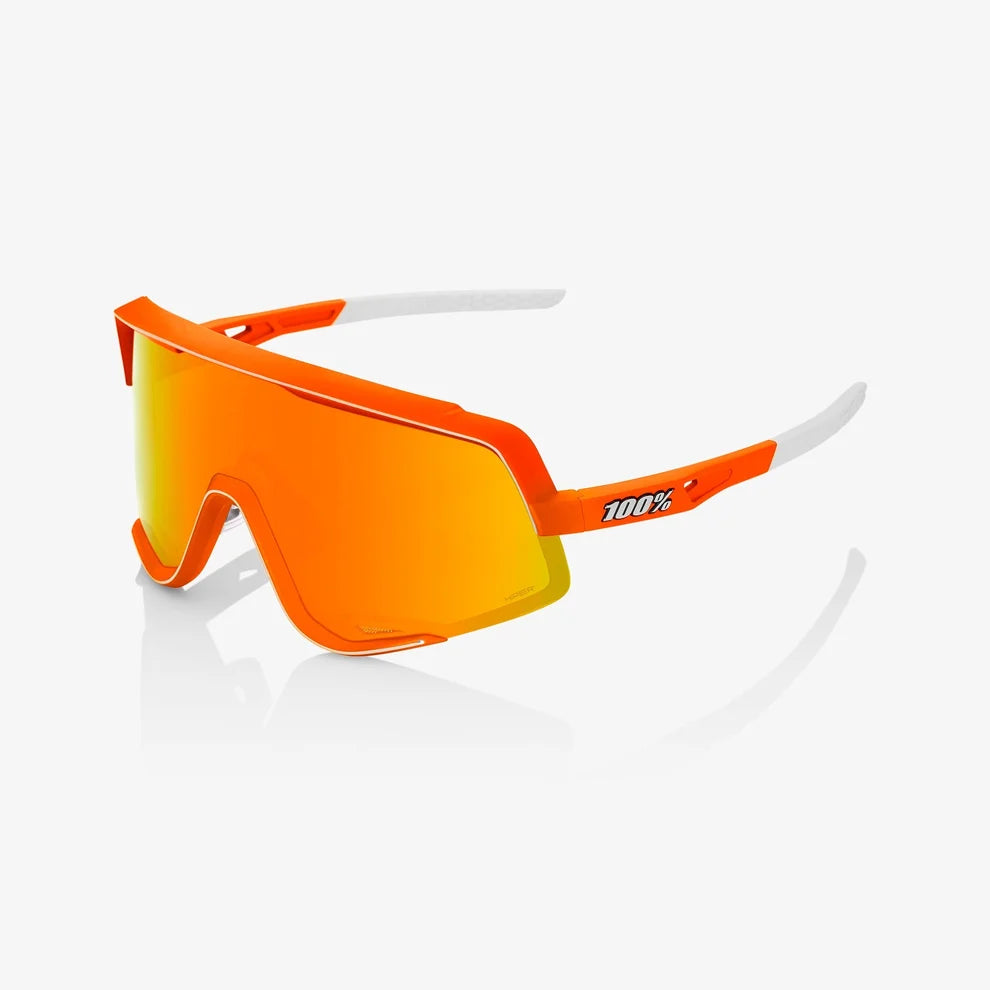 Anteojos 100% Glendale Soft Tact Neon Orange - Hiper Red Mirror Lens