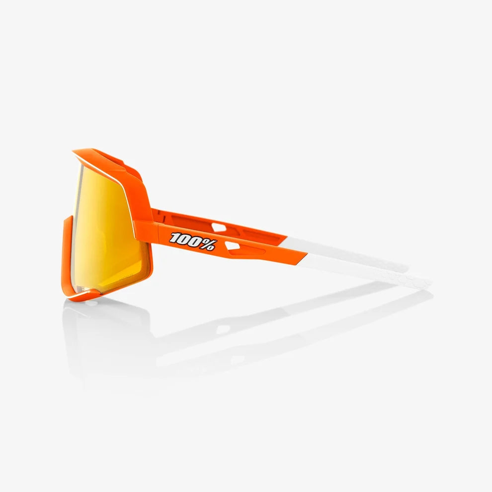 Anteojos 100% Glendale Soft Tact Neon Orange - Hiper Red Mirror Lens