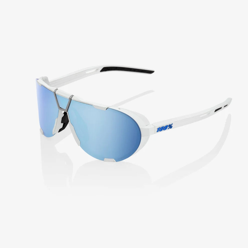 Anteojos 100% Westcraft Soft Tact White - Hiper Blue Mirror Lens