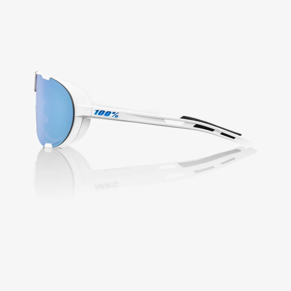 Anteojos 100% Westcraft Soft Tact White - Hiper Blue Mirror Lens