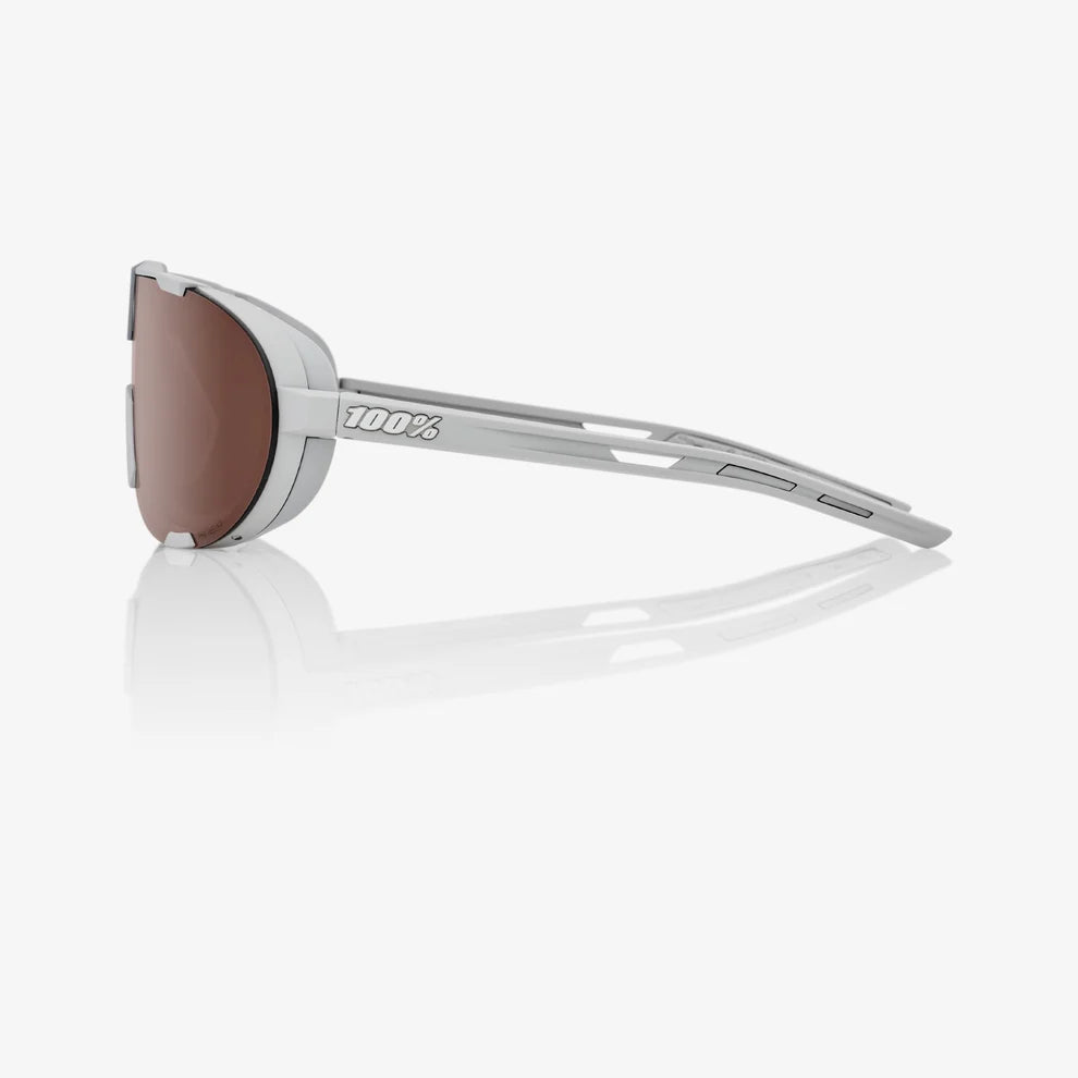 Anteojos 100% Westcraft Soft Tact Stone Grey - Hiper Crimson Silver Mirror Lens