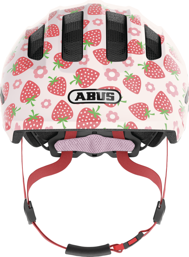 Casco Bicicleta Abus Niño Smiley 3.0 LED Rosa Frutilla