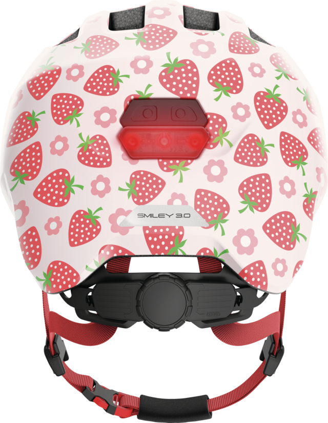 Casco Bicicleta Abus Niño Smiley 3.0 LED Rosa Frutilla
