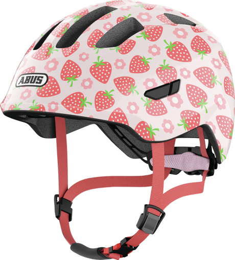 Casco Bicicleta Abus Niño Smiley 3.0 LED Rosa Frutilla