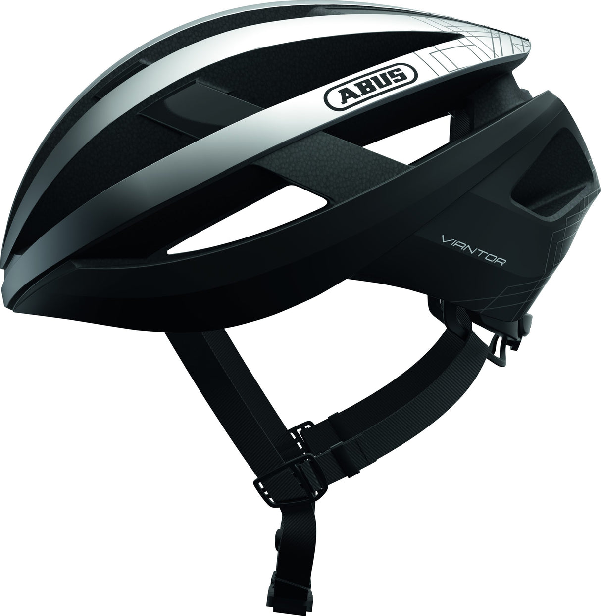 Casco Bicicleta Abus Viantor Gris Plata Brillante