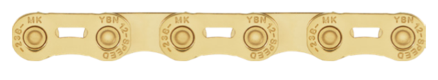 Cadena Ybn E-Bike 12V Flat Top Mk-H12 Ti Gold 126L