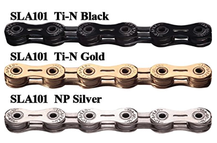 Cadena Ybn E-Bike 12V Flat Top Mk-H12 Ti Gold 126L