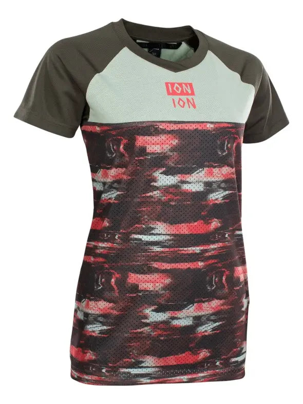 Polera De Mujer Ion Scrub Amp Manga Corta Verde Con Café