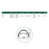 Llanta Weinmann Discbull 26" Ojetillos 36H Schrader Negro