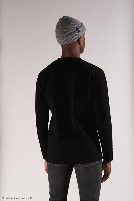 Polera Manga Larga Title - Negra