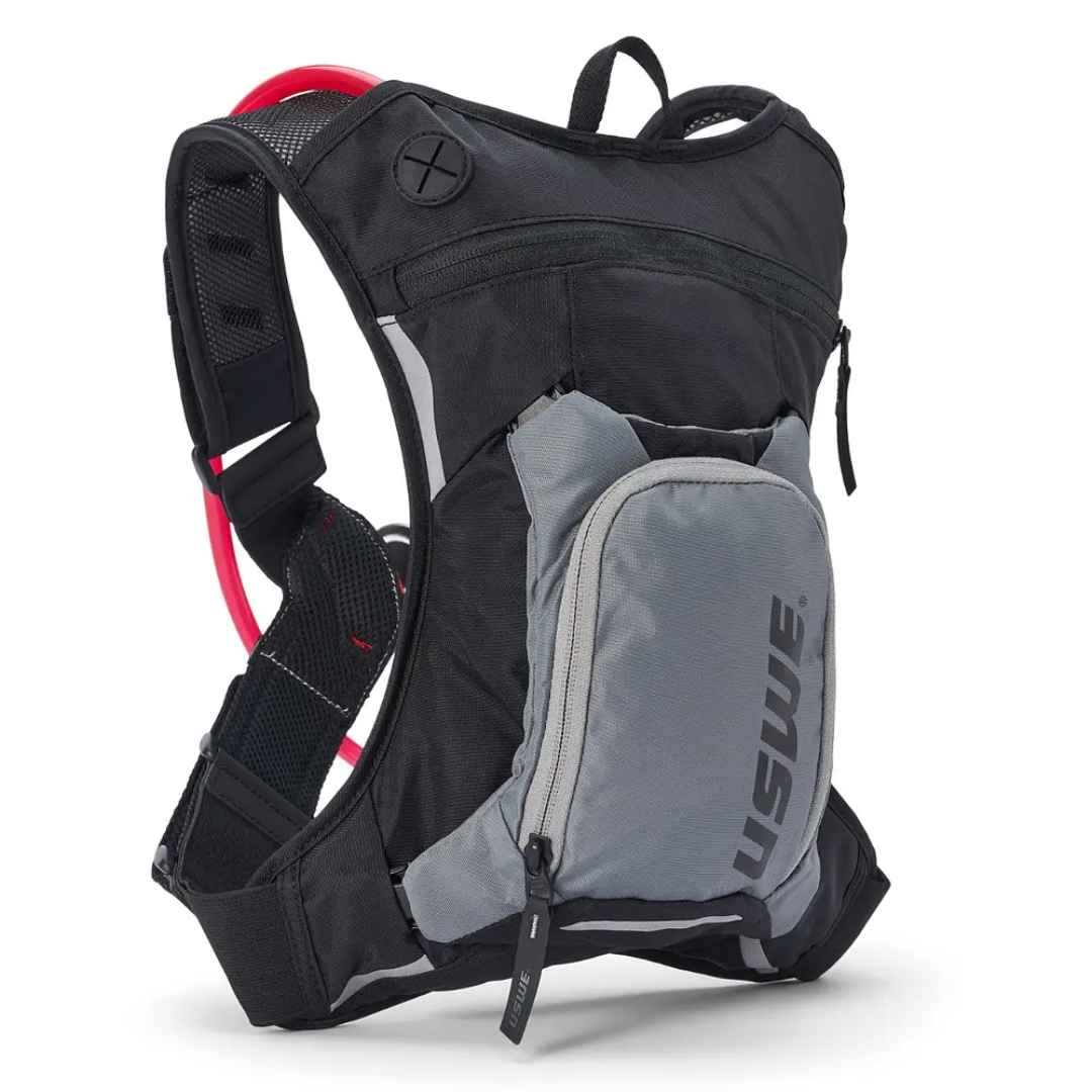 Mochila De Hidratación Uswe Moto Hydro 3L Negro / Gris
