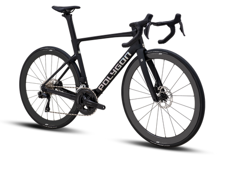 Bicicleta Ruta Polygon HE A7 Di2 Black Phantom - 105 Di2 + Carbon Wheels