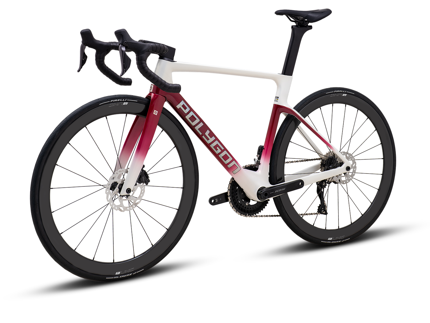 Bicicleta Ruta Polygon HE A7 Di2 Black Phantom - 105 Di2 + Carbon Wheels