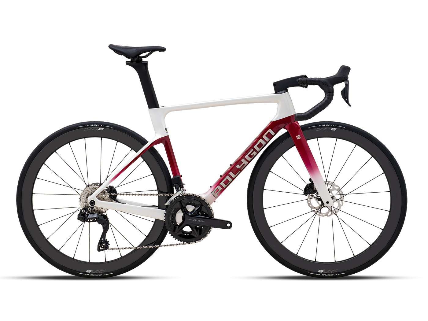 Bicicleta Ruta Polygon HE A7 Di2 Black Phantom - 105 Di2 + Carbon Wheels