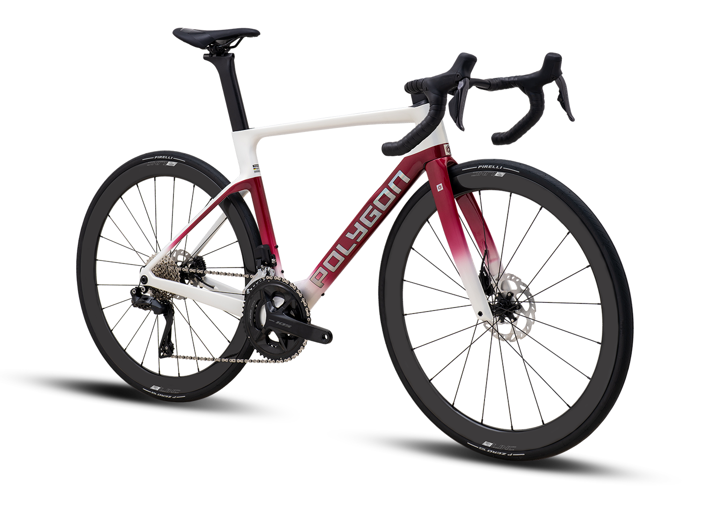 Bicicleta Ruta Polygon HE A7 Di2 Black Phantom - 105 Di2 + Carbon Wheels