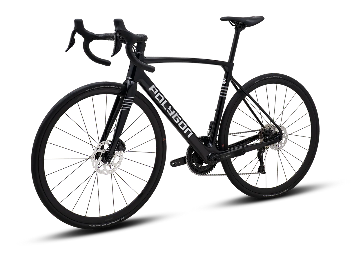 Bicicleta Ruta Polygon Strattos Carbon S7X Black- 105 Di2 12V + Carbon Wheels
