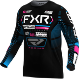 FXR Racing Jersey Fxr Podium Black/Cyan/Pink