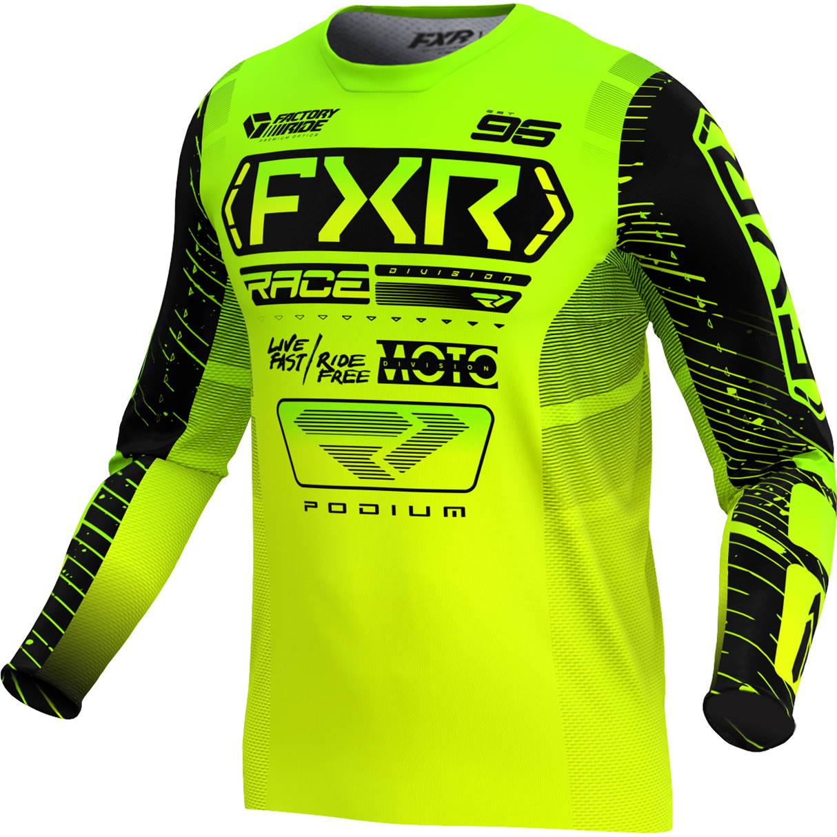 FXR Racing Jersey Fxr Podium Hivis/Lime/Black