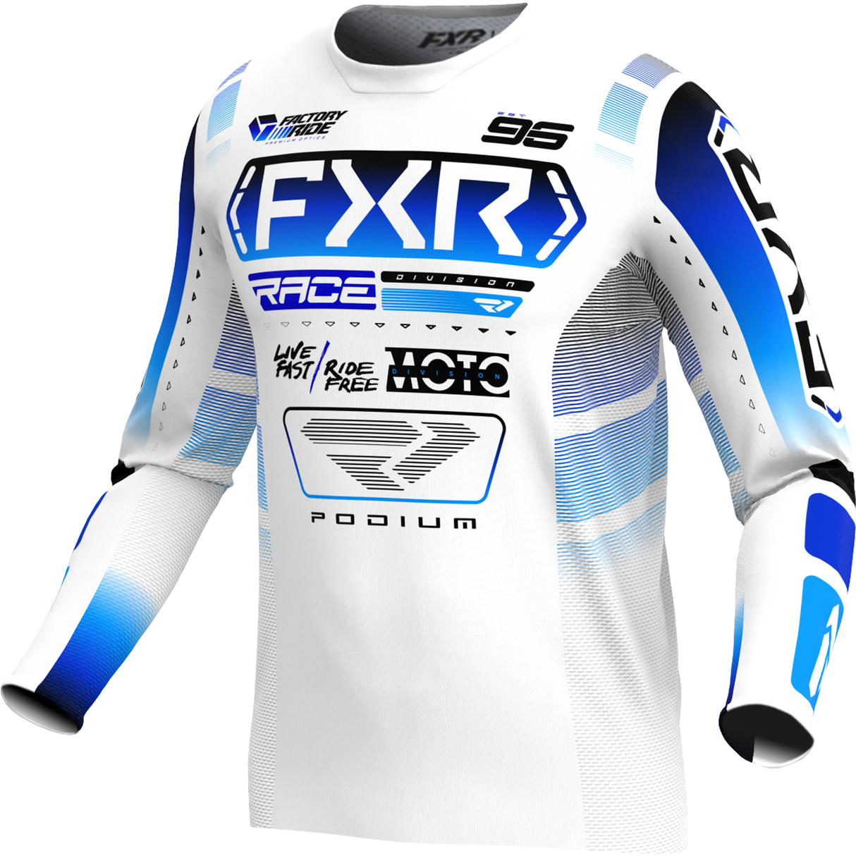FXR Racing Jersey Fxr Podium White/Blue
