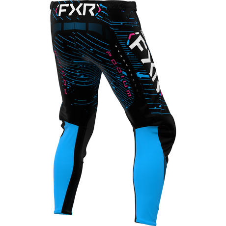 FXR Racing Pantalón Fxr Podium Black/Cyan/Pink